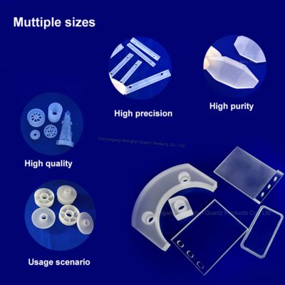 Peças Especiais de Vidro de Quartzo Transparentes Opacas Resistentes à Corrosão e a Altas Temperaturas Fabricadas em Fábrica Para Suporte de Amostras