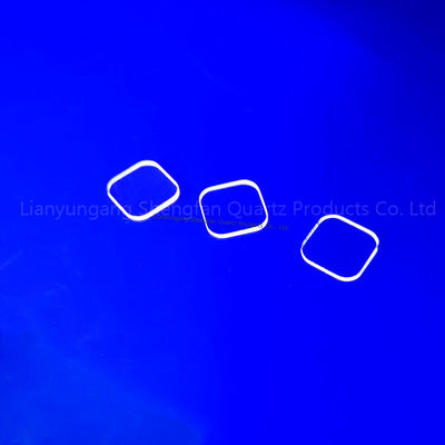 Laser Cut Small Size Ultravioleta transparente folhas de vidro de quartzo fundido para janelas de câmara