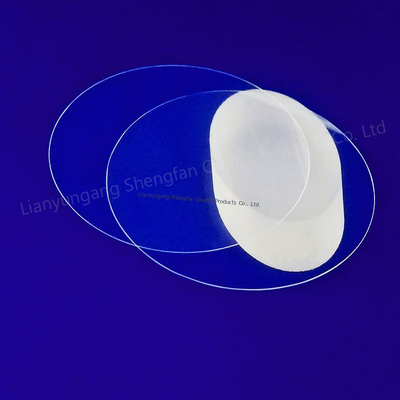 Disco de quartzo fundido personalizado Placa de vidro de quartzo 92% Transmissão de luz 2,2 g/cm3 Densidade