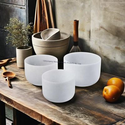 7 Chakra Balance Quartz Singing Bowl com 12 notas musicais e resistência a altas temperaturas para meditação