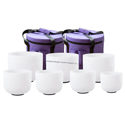 Quartz Crystal Singing Bowls Products For Meditation Sound Healing Quartz Crystal 432HZ Set