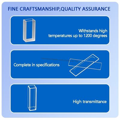 Placa de vidro de quartzo óptico transparente com SIO2> 99,99% de pureza 1150°C Temperatura de trabalho e tolerância ±0,02 mm