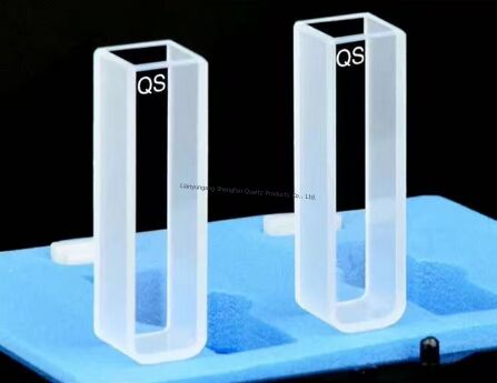 Cubeta para colorímetro de vidro de quartzo resistente à corrosão e alta temperatura com capacidade de 3,5 ml