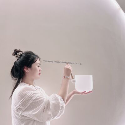 Taça de Cantar de Cristal Personalizavel de 6-12 polegadas com Machos Gratuitos e Anéis de O para Cura de Chakra