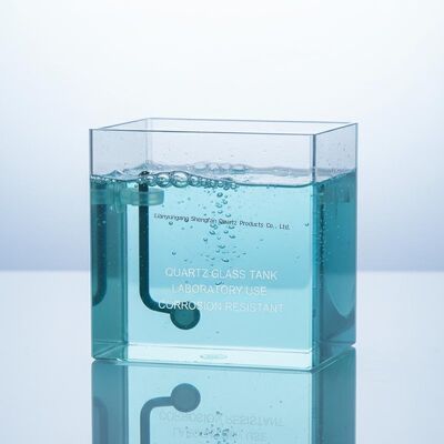 Placa de vidro de quartzo resistente à corrosão de alta transmissão para utilização em laboratórios a altas temperaturas