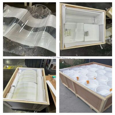 Tubos de vidro de quartzo resistentes à corrosão de grande diâmetro resistentes a altas temperaturas para aplicações fotovoltaicas