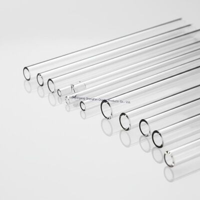 Tubo de Vidro de Quartzo Transparente Termicamente Estável Sem Bolhas de Ar e Alta Transmitância de Luz