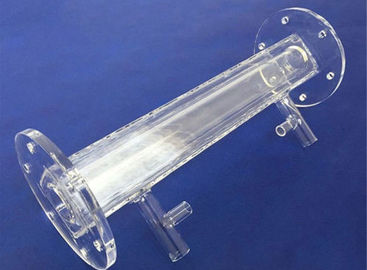 Tubo preciso de quartzo fundido da proteção de Transparant 100-400 OD DiameterUv dos tubos de ensaio de vidro da dimensão grande, vidro de silicone T