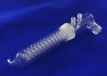 Corrosão SiO2 satisfeita fundida do condensador 99,9% de Graham de quartzo dos produtos vidreiros de laboratório da ciência do silicone anti
