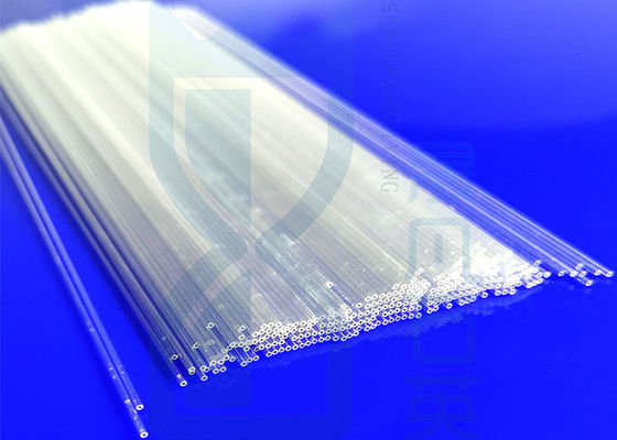 Capilar menor de quartzo do diâmetro da resistência de alta temperatura do tubo de vidro de quartzo transparente da resistência térmica