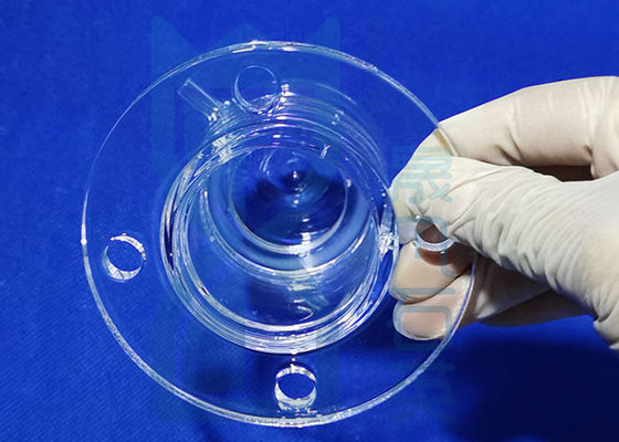 Flange de tubo de quartzo de alta resistência à temperatura para indústria química fonte de luz elétrica