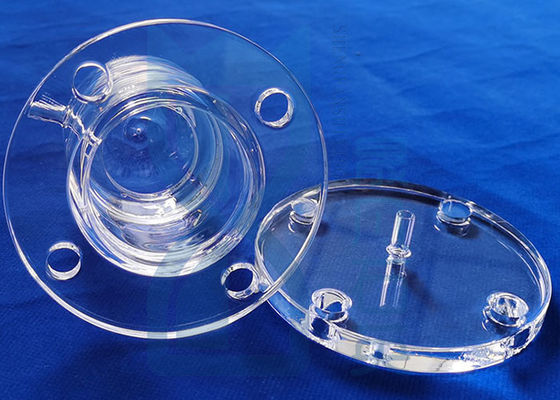 Reator transparente de quartzo da resistência da alta temperatura da flange do tubo de quartzo Sio2 de Morse 6,5