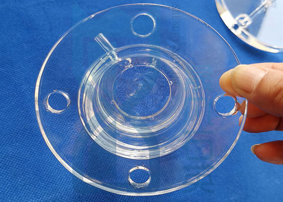 Flange de tubo de quartzo de alta resistência à temperatura para indústria química fonte de luz elétrica