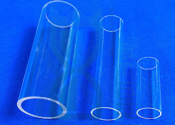 O tubo da luva do tratamento da água do tubo de vidro de quartzo da pureza alta fundiu o tubo de vidro Ustomized de quartzo do tubo de ensaio de quartzo