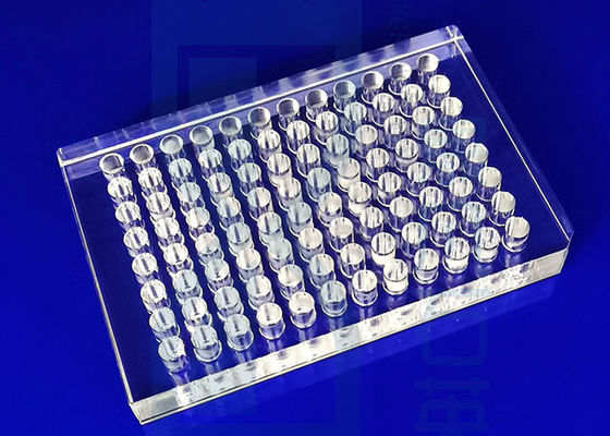 Placa de vidro fazendo à máquina de lustro de quartzo do vidro claro da precisão SIO2 com furo