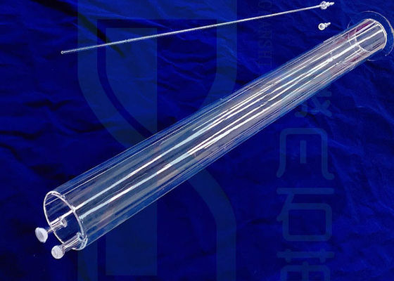 O profissional personalizou o tubo de fornalha de alta temperatura de quartzo da resistência com flange