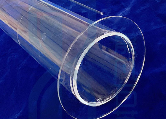 Tubo de vidro de quartzo de OD300mm SIO2 para a flange da fornalha de tubo