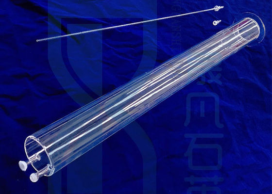 Haste de tubo de vidro fundido de quartzo transparente termicamente estável sem bolhas de ar
