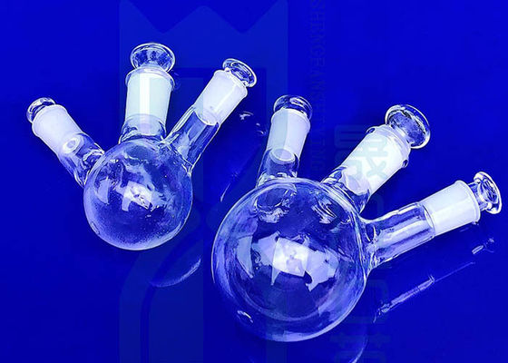 Transparent Three Necks Od 500mm Quartz Round Bottom Flask