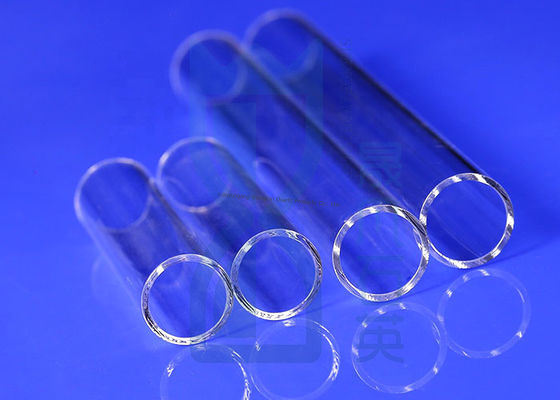 Tubos de quartzo de semicondutor de diâmetro personalizado com bom isolamento elétrico resistente à corrosão e alta transmissão de luz