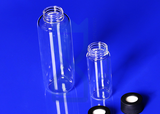 Frasco de reagente de laboratório personalizado transparente com parafuso 1750 ℃ ​​ponto de fusão