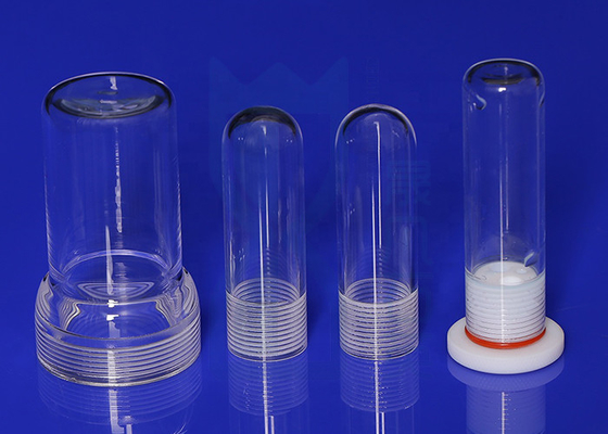 Frasco de reagente de laboratório personalizado transparente com parafuso 1750 ℃ ​​ponto de fusão