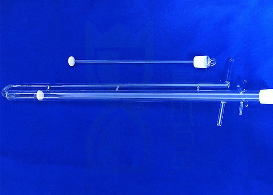 Calefatores fundidos cilindro Morse transparente 6,5 do tubo de ensaio do vidro de quartzo do silicone