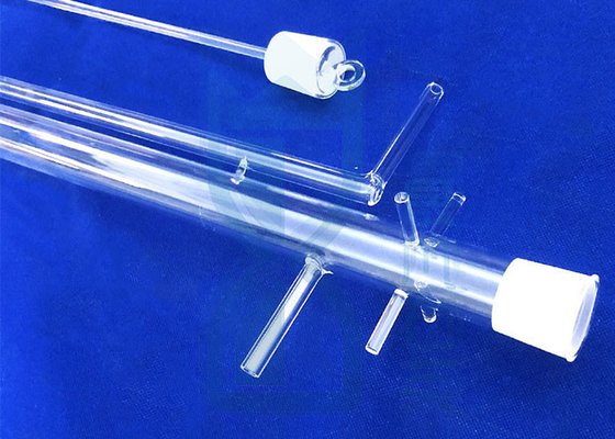 Calefatores fundidos cilindro Morse transparente 6,5 do tubo de ensaio do vidro de quartzo do silicone