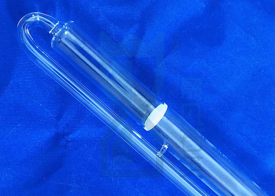 Calefatores fundidos cilindro Morse transparente 6,5 do tubo de ensaio do vidro de quartzo do silicone