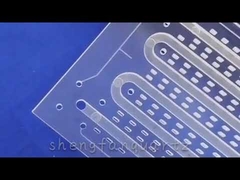 Placa de Vidro de Quartzo Fundido Transparente Polida a Fogo Furação a Laser Personalizada