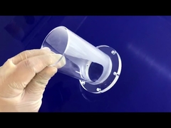 Flange de Tubo de Quartzo Transparente de Grande Diâmetro para Tubulação Química