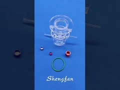 Reator fotocatalítico de dupla camada de forma personalizada Instrumento de vidro transparente de quartzo P