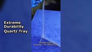 Bandeja de vidro de quartzo resistente a altas temperaturas e corrosão