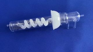 Tubo espiral resistente a altas temperaturas personalizado de fábrica de tubo de vidro de quartzo de alta pureza 99,99%